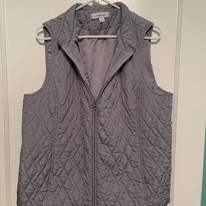 Charcoal gray quilted vest
